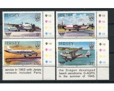 1984 - LOTTO/13378 - JERSEY - STORIA AVIAZIONE 4v . - NUOVI