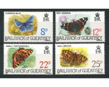 1981 - LOTTO/13423 - GUERNSEY - FARFALLE 4v. 1981 - LOTTO/13423 - GUERNSEY - FARFALLE 4v.