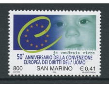 2000 - LOTTO/13477 - SAN MARINO - DIRITTI UOMO 1V. 2000 - LOTTO/13477 - SAN MARINO - DIRITTI UOMO 1V.