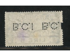 1923 - LOTTO/13498 - REGNO - 5 LIRE MARCIA SU ROMA  PERFORATO