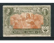 1923 - LOTTO/13537 - REGNO - 20c. PROPAGANDA FIDE - NUOVO
