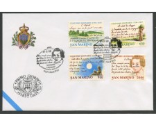 1998 - LOTTO/13595 - SAN MARINO - GIACOMO LEOPARDI - BUSTA FDC 1998 - LOTTO/13595 - SAN MARINO - GIACOMO LEOPARDI - BUSTA FDC