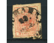 1850 - LOTTO/14095 - AUSTRIA - 3 KR. VERMIGLIO - USATO 1850 - LOTTO/14095 - AUSTRIA - 3 KR. VERMIGLIO - USATO