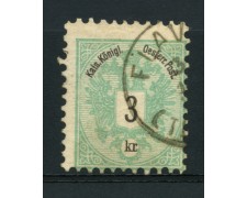 1883 - LOTTO/14166 - AUSTRIA - 3 K. VERDE - USATO 1883 - LOTTO/14166 - AUSTRIA - 3 K. VERDE - USATO