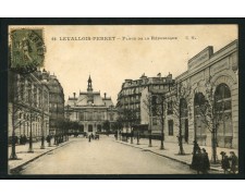 FRANCIA - 1918 - LOTTO/14196 - LEVALLOIS-PERRET PLACE REPUBLIQUE - VIAGGIATA