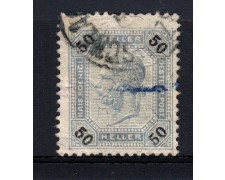 1901 - LOTTO/14217 - AUSTRIA - 50h. AZZURRO GRIGIO LINEE BRILLANTI - USATO 1901 - LOTTO/14217 - AUSTRIA - 50h. AZZURRO GRIGIO LINEE BRILLANTI - USATO