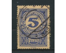 1920 - LOTTO/14284 - AUSTRIA - SEGNATASSE 5k. CARTA GRIGIA - USATO
