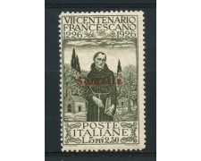 1926 - LOTTO/14401 - SOMALIA - 5+2,50 LIRE  SAN FRANCESCO - LING.