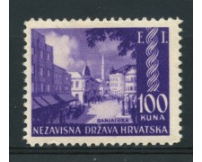 1942 - LOTTO/14605 - CROAZIA - ESP. FILATELICA DI BANJALUKA - LING.