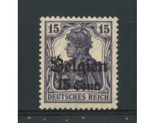 GERMANIA - BELGIO - 1916/18 - LOTTO/15110 - 15c. SU 15p. VIOLETTO - NUOVO GERMANIA - BELGIO - 1916/18 - LOTTO/15110 - 15c. SU 15p. VIOLETTO - NUOVO