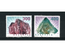 2003 - SVIZZERA - MINERALI 2v. - USATI