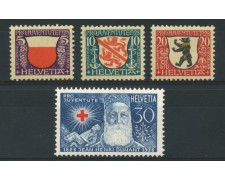 1928 - LOTTO/15244 - SVIZZERA - PRO JUVENTUTE 4v . - NUOVI 1928 - LOTTO/15244 - SVIZZERA - PRO JUVENTUTE 4v . - NUOVI