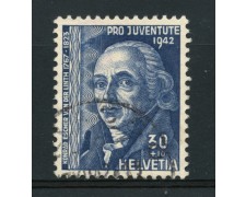 1942 - LOTTO/15250 - SVIZZERA - 30+10 c. PRO JUVENTUTE - USATO 1942 - LOTTO/15250 - SVIZZERA - 30+10 c. PRO JUVENTUTE - USATO