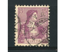 1907 - SVIZZERA - 15 CENTESIMI VIOLETTO - USATO - LOTTO/15290 1907 - SVIZZERA - 15 CENTESIMI VIOLETTO - USATO - LOTTO/15290