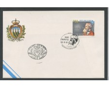 1991 - LOTTO/15343 - SAN MARINO - CENTENARIO RADIO - BUSTA FDC