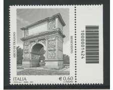 2011 - LOTTO/15414CB - REPUBBLICA - ARCO DI TRAIANO - CODICE A BARRE
