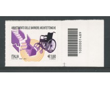 2012 - LOTTO/15455 - REPUBBLICA - BARRIERE ARCHITETTONICHE - CODICE A BARRE