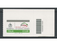 2012 - LOTTO/15463CB - REPUBBLICA - INTERPOL - CODICE  A BARRE