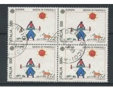 1989 - LOTTO/15484 - REPUBBLICA - 500 LIRE EUROPA  - QUARTINA USATI