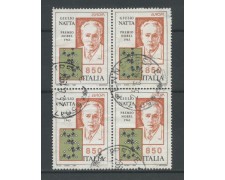 1994 - LOTTO/15491 - REPUBBLICA - 850 LIRE EUROPA - QUARTINA USATI 1994 - LOTTO/15491 - REPUBBLICA - 850 LIRE EUROPA - QUARTINA USATI