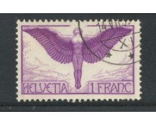 1924/36 - LOTTO/15844 - SVIZZERA - 1 FR. POSTA AEREA - USATO 1924/36 - LOTTO/15844 - SVIZZERA - 1 FR. POSTA AEREA - USATO
