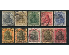 1902 - LOTTO/16164 - GERMANIA - FIGURA ALLEGORICA 10v. - USATI