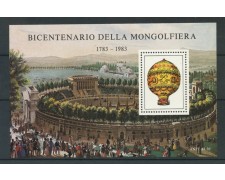 ITALIA - 1983 - LOTTO/1721 - FOGLIETTO ANFE BICENTENARIO MONGOLFIERA ITALIA - 1983 - LOTTO/1721 - FOGLIETTO ANFE BICENTENARIO MONGOLFIERA