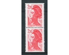 1985 - LOTTO/17436 - FRANCIA - 2,20 Fr. LIBERTA' COPPIA DA LIBRETTO
