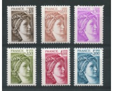 1981 - LOTTO/17443 - FRANCIA - SABINE GOMMA TROPICALE 6v. - NUOVI 1981 - LOTTO/17443 - FRANCIA - SABINE GOMMA TROPICALE 6v. - NUOVI