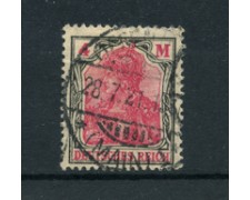 1920 - LOTTO/17742 - GERMANIA - 4m. NERO E ROSSO - USATO 1920 - LOTTO/17742 - GERMANIA - 4m. NERO E ROSSO - USATO