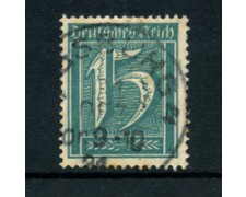 1921 - LOTTO/17745 - GERMANIA REICH - 15p. AZZURRO VERDE - USATO 1921 - LOTTO/17745 - GERMANIA REICH - 15p. AZZURRO VERDE - USATO
