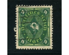 1922 - LOTTO/17800 - GERMANIA REICH - 4m. VERDE GIALLO - USATO
