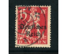 1920 - LOTTO/17830 - GERMANIA REICH - 15pf. ROSSO - USATO 1920 - LOTTO/17830 - GERMANIA REICH - 15pf. ROSSO - USATO