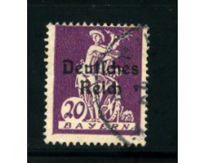 1920 - LOTTO/17831 - GERMANIA REICH - 20pf. VIOLETTO - USATO 1920 - LOTTO/17831 - GERMANIA REICH - 20pf. VIOLETTO - USATO