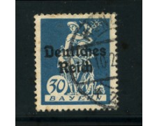 1920 - LOTTO/17832 - GERMANIA REICH - 30pf. OLTREMARE - USATO 1920 - LOTTO/17832 - GERMANIA REICH - 30pf. OLTREMARE - USATO