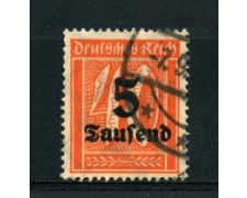 1923 - LOTTO/17863 - GERMANIA REICH - 5T. SU 40p. - USATO 1923 - LOTTO/17863 - GERMANIA REICH - 5T. SU 40p. - USATO