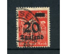 1923 - LOTTO/17866 - GERMANIA REICH - 20t. su 12m.VERMIGLIO - USATO 1923 - LOTTO/17866 - GERMANIA REICH - 20t. su 12m.VERMIGLIO - USATO