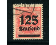 1923 - LOTTO/17876 - GERMANIA REICH - 125t. su 1000m. ROSA - USATO 1923 - LOTTO/17876 - GERMANIA REICH - 125t. su 1000m. ROSA - USATO