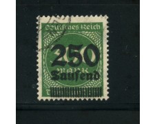 1923 - LOTTO/17878 - GERMANIA REICH - 250t. su 300m.VERDE - USATO 1923 - LOTTO/17878 - GERMANIA REICH - 250t. su 300m.VERDE - USATO