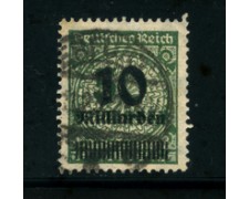 1923 - LOTTO/17906 - GERMANIA REICH - 10Md. su 50 Mn. VERDE - USATO 1923 - LOTTO/17906 - GERMANIA REICH - 10Md. su 50 Mn. VERDE - USATO