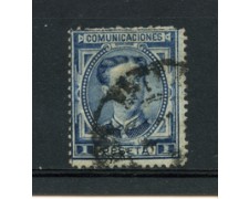 1876 - LOTTO/18669 - SPAGNA - 1 Pta.  OLTREMARE RE ALFONSO - USATO