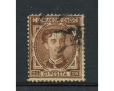 1876 - LOTTO/18671 - SPAGNA - 25c. BRUNO ALFONSO XII° - USATO