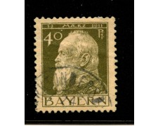 1911 - LOTTO/18737 - BAVIERA - 40p. OLIVA II° TIPO - USATO 1911 - LOTTO/18737 - BAVIERA - 40p. OLIVA II° TIPO - USATO