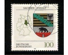 1994 - LOTTO/19082U - GERMANIA - 100p.STEMMA SASSONIA - USATO 1994 - LOTTO/19082U - GERMANIA - 100p.STEMMA SASSONIA - USATO