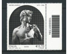 2014 - LOTTO/19140CB - REPUBBLICA - MICHELANGELO - NUOVO CODICE BARRE