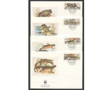 1989 - LOTTO/19310B - CECOSLOVACCHIA - ANFIBI  4 FDC.
