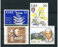 1987 - LOTTO/19451 - IRLANDA - ANNIVERSARI DIVERSI 4v. - NUOVI 1987 - LOTTO/19451 - IRLANDA - ANNIVERSARI DIVERSI 4v. - NUOVI
