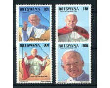 1988 - BOTSWANA - LOTTO/19613 - VISITA S.S. GIOVANNI PAOLO II° 4v. - NUOVI