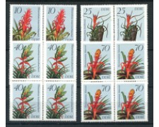 1988 - GERMANIA ORIENTALE - LOTTO/19667 - PIANTE 4v. - QUARTINE 1988 - GERMANIA ORIENTALE - LOTTO/19667 - PIANTE 4v. - QUARTINE