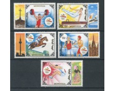 1992 - MONGOLIA - LOTTO/19732 - OLIMPIADI BARCELLONA 5v. - NUOVI